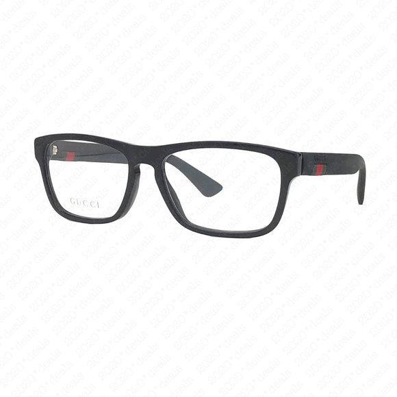 GUCCI Men's GG0174O 005 56mm Black Eyeglasses - Picture 3 of 12